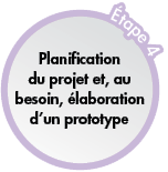 Étape 4 - Planification du projet et, au besoin, élaboration d'un prototype