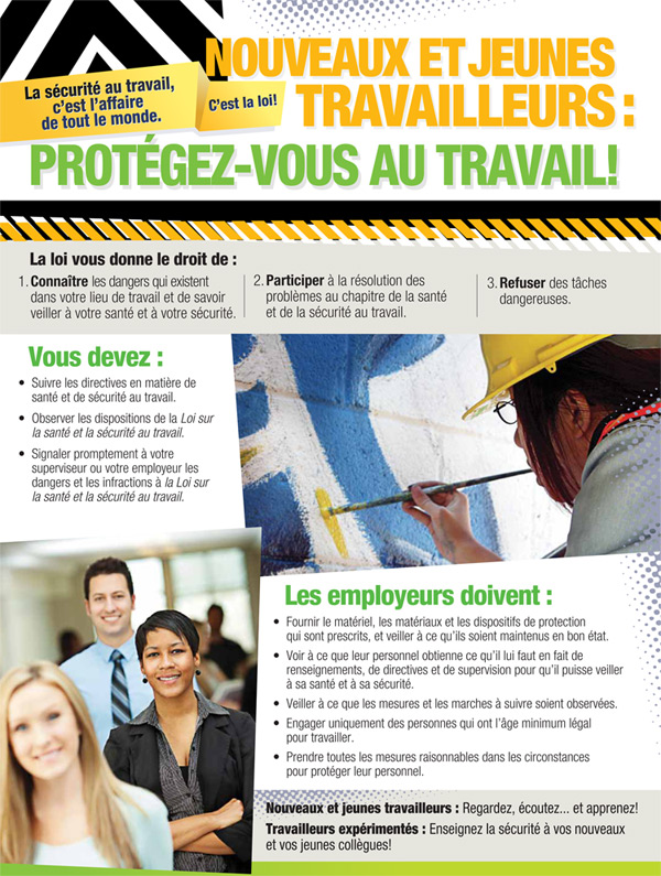 Nouveaux et jeunes travailleurs : Protégez-vous au travail!